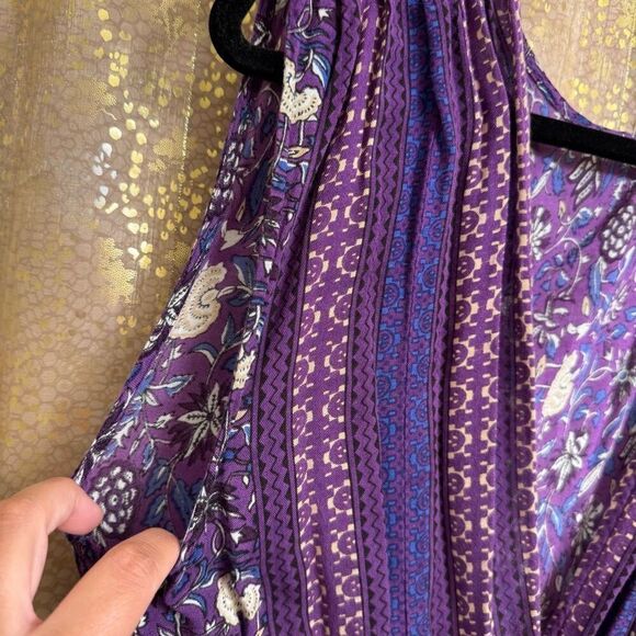 Jens Pirate Booty X Free People Island Fever Flare Jumpsuit Purple Size Medium - Picture 8 of 10